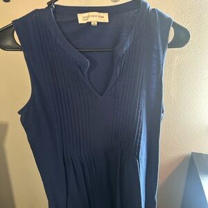 Jones New York Navy Sleeveless Blouse
